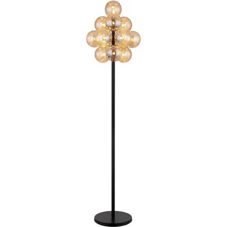 GLOBO LIGHTING Stehlampe CONOR, ohne Leuchtmittel, Stehleuchte, Glas, Wohnzimmer, Flur – Bild 2