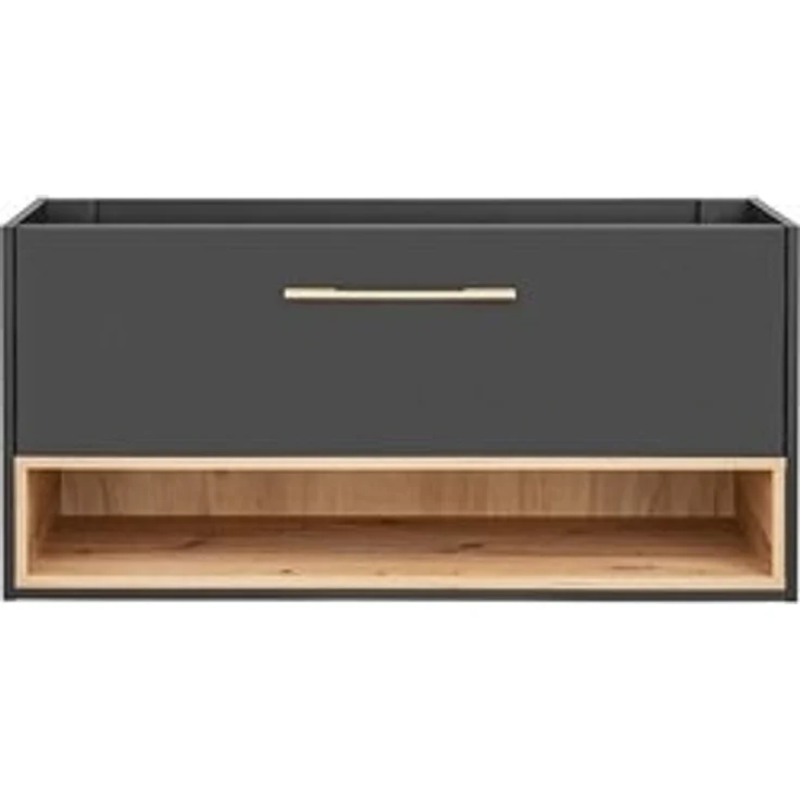 Waschtischunterschrank 120 cm BOLOGNA-56 in anthrazit mit Artisan Eiche Nb, B/H/T: ca. 120/57/46 cm – Bild 6