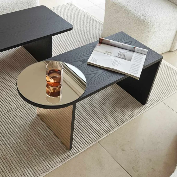 Skye Decor 'Luna 2 - Black' Couchtisch-Set, Schwarz / Bronze, 105 x 35 x 60 cm – Bild 5