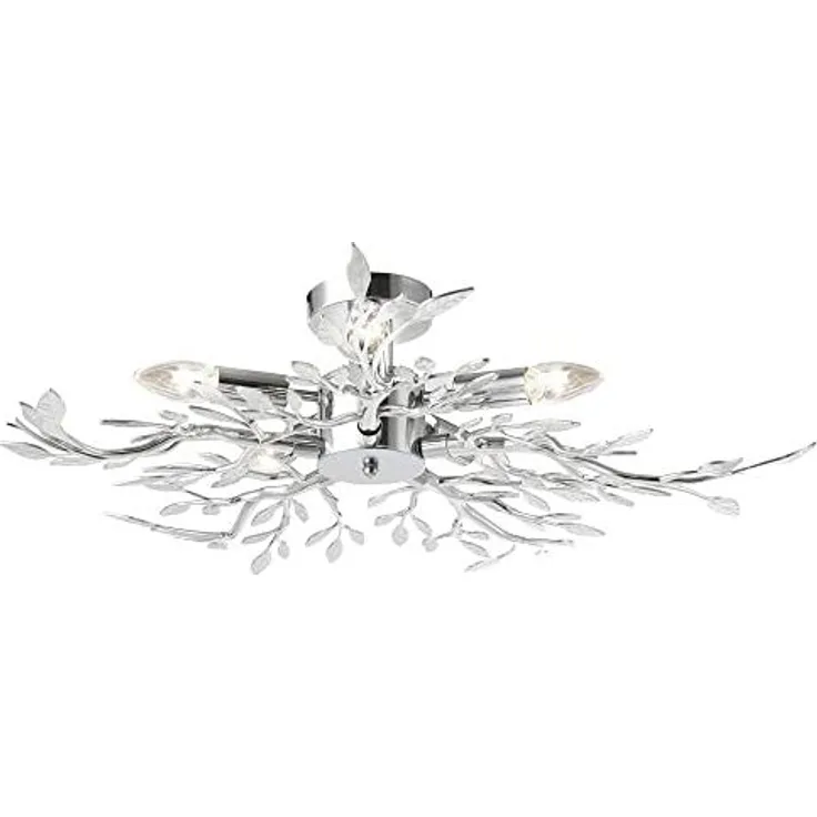 Elegante Deckenlampe mit verchromten Acrylblättern FLASH