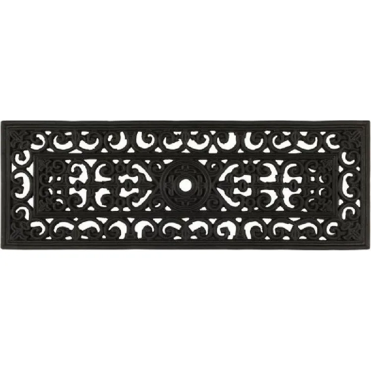 Ib Laursen Fußmatte Türmatte Fußabtreter Gummi Filigran Schwarz 25x75cm 2821-00