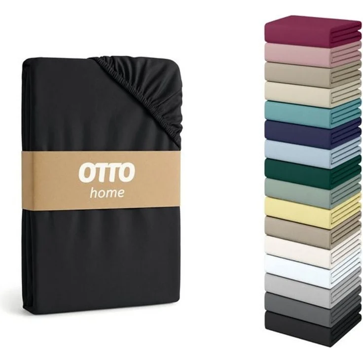 OTTO home Spannbettlaken PHYSALIS Comfort, Jersey, Gummizug: rundum, (1 Stück), Baumwolle 150 g/m², Matratzen bis 20 cm Höhe, Bettlaken, Spannbetttuch – Bild 4