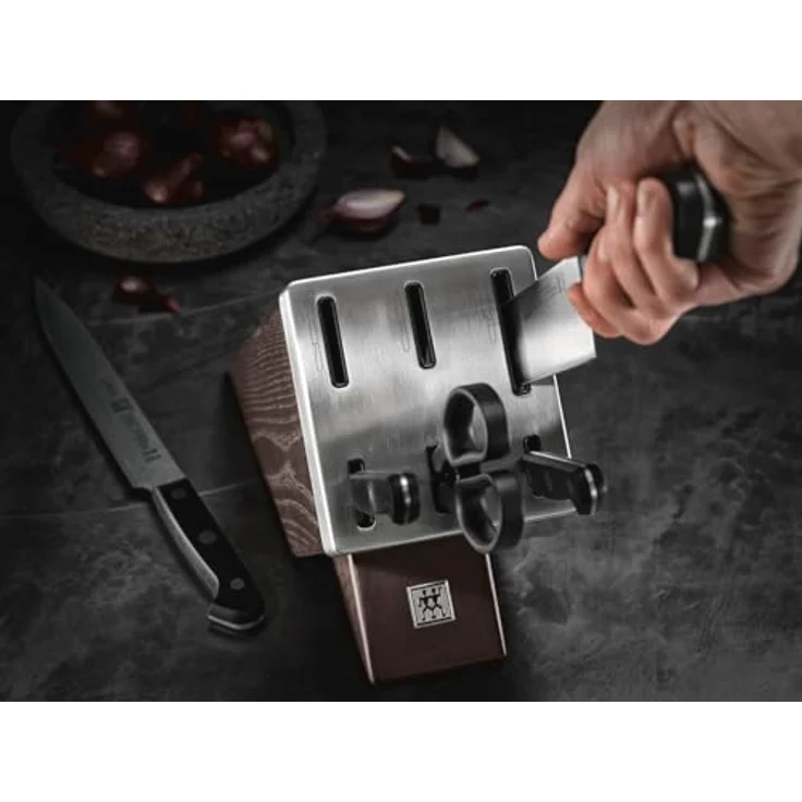 ZWILLING Gourmet Selbstschärfender Messerblock 7-tlg, Braun – Bild 8