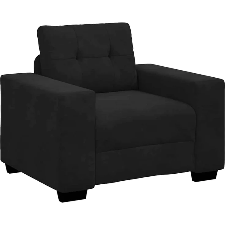 vidaXL Sessel Schwarz 100x78x80 cm Samt 4105103 – Bild 2