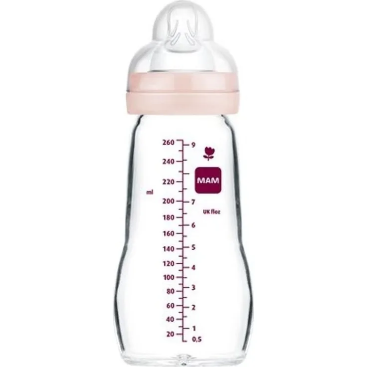 MAM Baby Glasflasche 260 ml Feel Good FOREST Girl