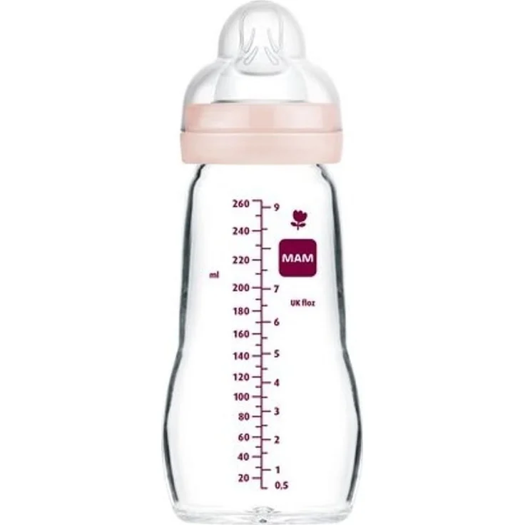 MAM Baby Glasflasche 260 ml Feel Good FOREST Girl
