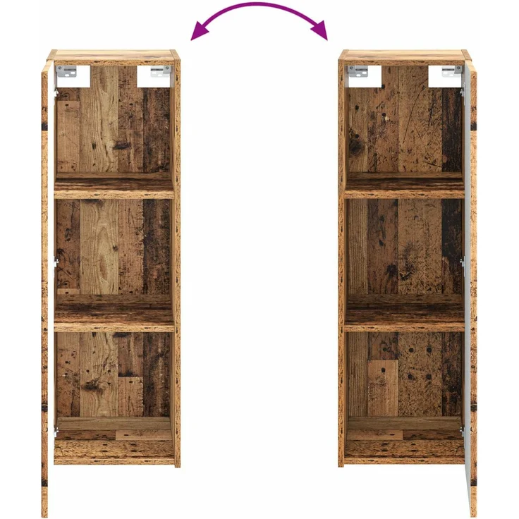 vidaXL Badezimmerschrank-Set 2 stk. Altholz 33 x 34,5 x 100 cm 3406111 – Bild 9