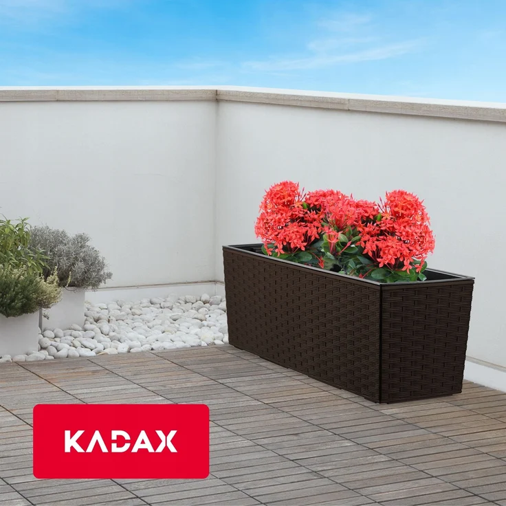 KADAX Blumentopf Balkonkasten + Einsatz 19x56cm mokka – Bild 9