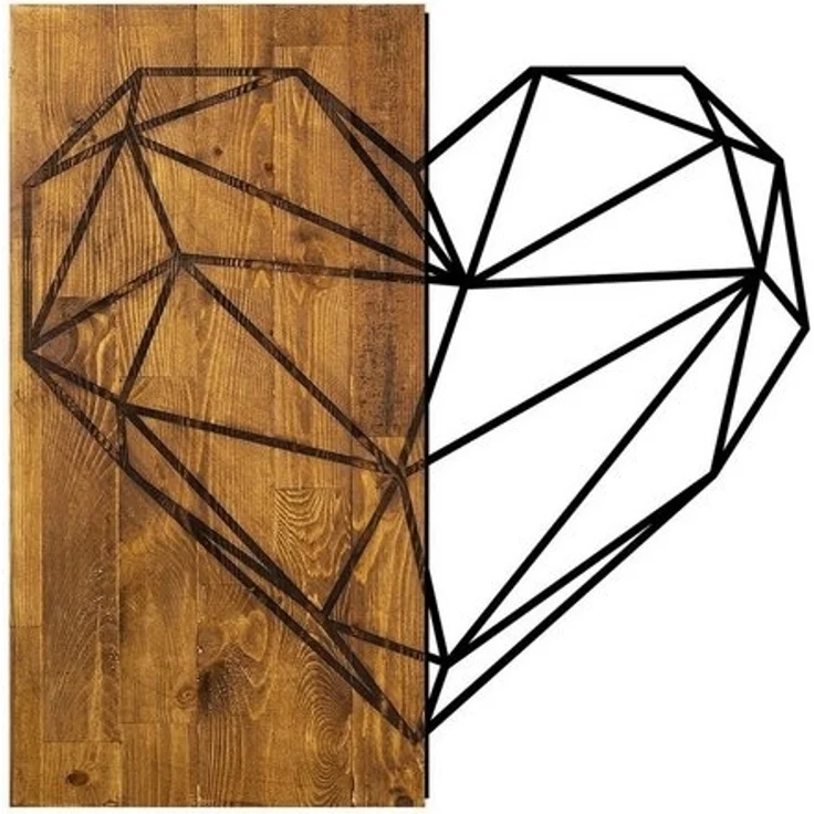 Wallity Wanddekoobjekt 50% WOOD (Thickness: 3 cm) / 50% METAL, 58 x 58 cm L1338 – Bild 4