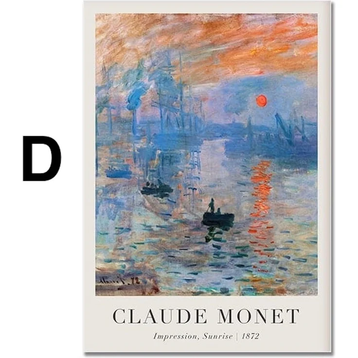Poster Vintage Claude Monet Sommer als Deko Print ohne Rahmen - D / 30 x 40 cm