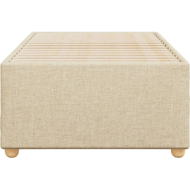 vidaXL Bettgestell ohne Matratze Creme 100x200 cm Stoff 3284713 – Bild 4