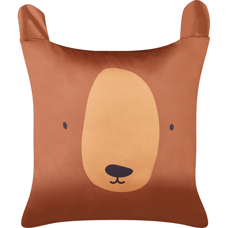 Kissen 2er Set Für Kinder Tiermuster TEDDYBEAR Baumwolle 45 x 45 cm Braun – Bild 4