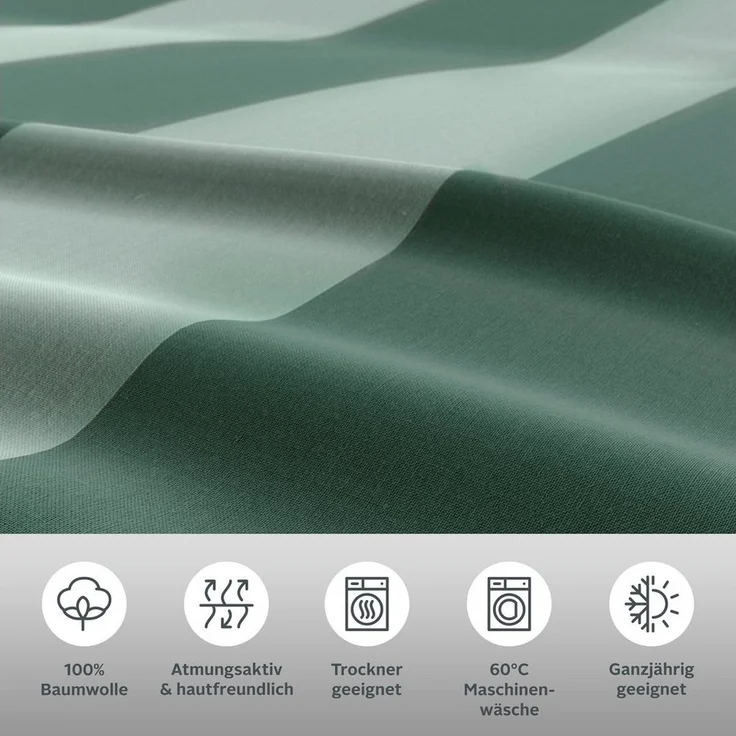 OTTO home Bettwäsche Sari, Linon, 2 teilig, in verschiedenen Qualitäten, moderne Bettwäsche mit Streifen – Bild 2