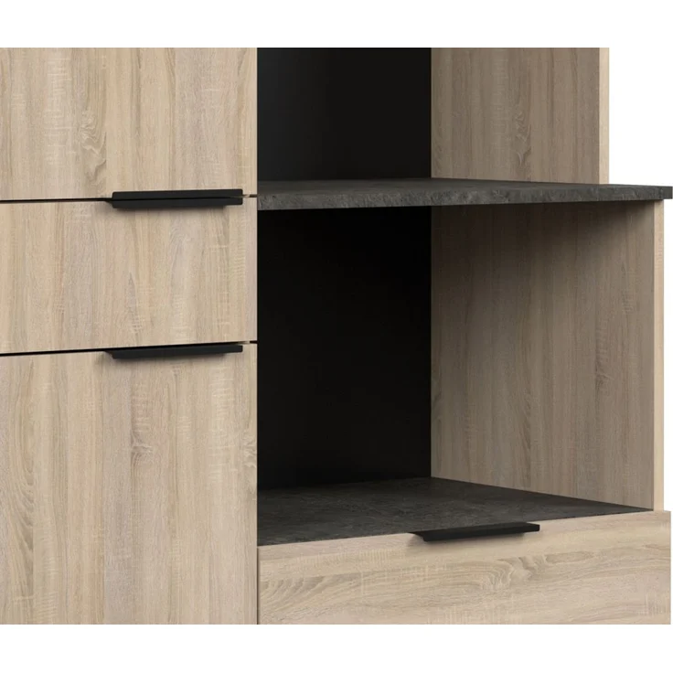 Parisot Buffetschrank Fumay in Eiche und grau 100 cm – Bild 4