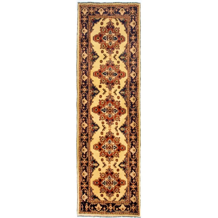Morgenland Läufer Afghan - Hatschlu - 283 x 86 cm - beige