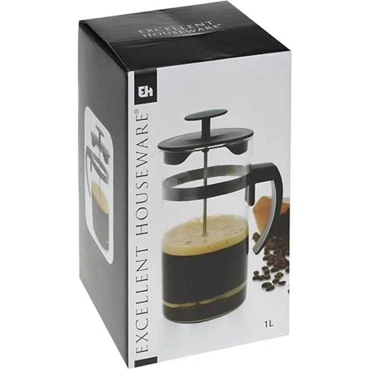 Excellent Houseware Kaffe-/Teezubereiter mit Deckel Glas 1 l – Bild 1