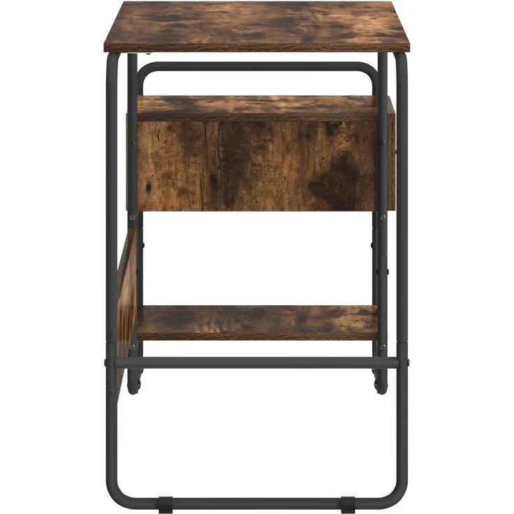 vidaXL Schreibtisch mit Stauraum Räuchereiche 131,5 x 50 x 75,5 cm 8008046 – Bild 5