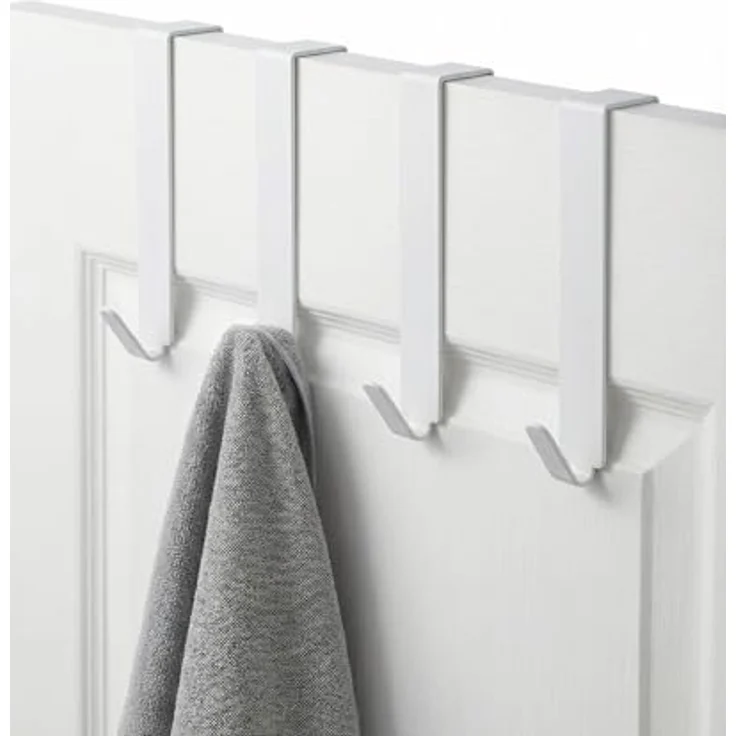 MDCASA Türhaken Türhaken bis 2 cm Türfalz, Zimmertüren, Innentüren mit Falz, (Set, 4 Stück), speziell für die Tür Außenseite – Bild 2