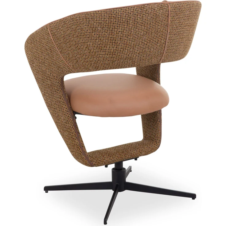 Polsterstuhl HARPER HERMANUS LBH 61x63x85 cm braun Esszimmerstuhl Freischwinger Schwingstuhl – Bild 2
