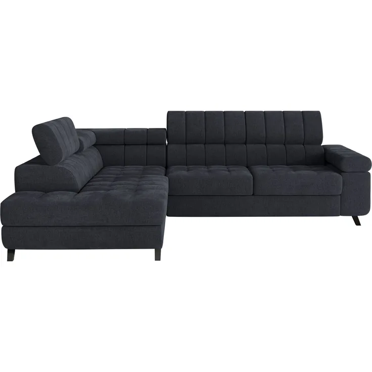 Mirjan24 Ecksofa Nord (Farbe: Spirit Black, Seite: Links), 91 x 203 x 264 cm