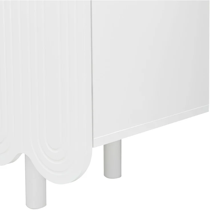 ZUBALIYA Sideboard 120x37,5x80,8 cm, aus MDF, Weiß – Bild 16