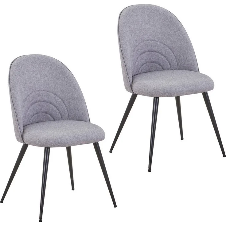 SVITA Esszimmerstuhl ANITA (2er-Set), Besucherstuhl, Küchenstühle, 2 Stück, Stoffbezug, Grau – Bild 5