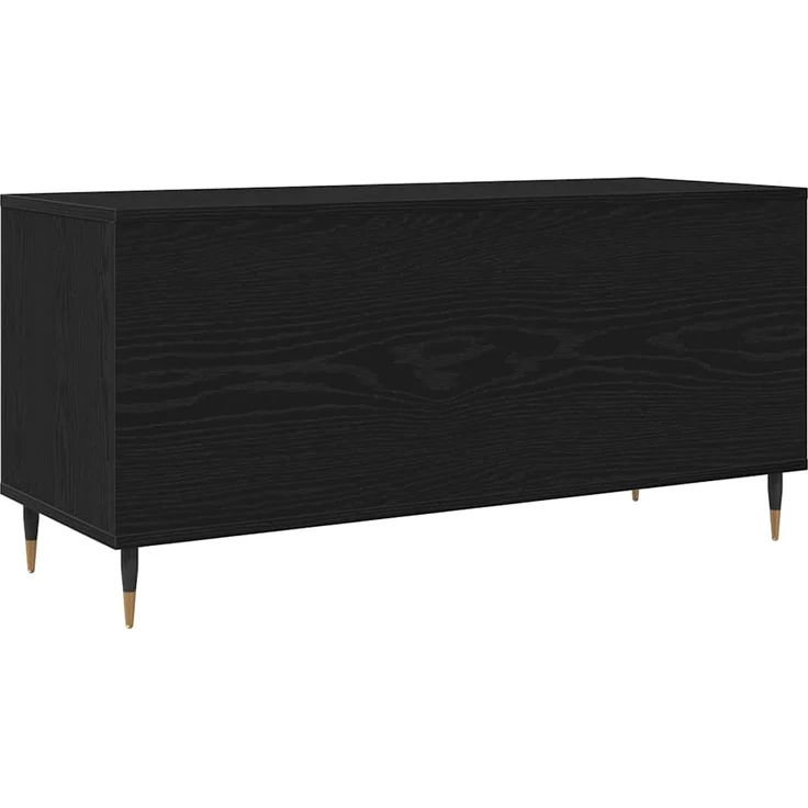 vidaXL Schallplattenschrank Schwarz Eichen-Optik 100 x 38 x 48 cm 862901 – Bild 6