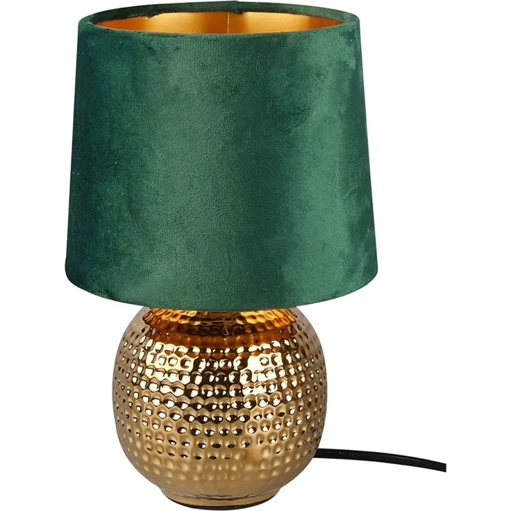 RL Light 'Sophia' Tischleuchte R50821015, Steh-Nachtlicht, Lampenschirm & Schreibtischlampe, Keramik grün/gold – Bild 2