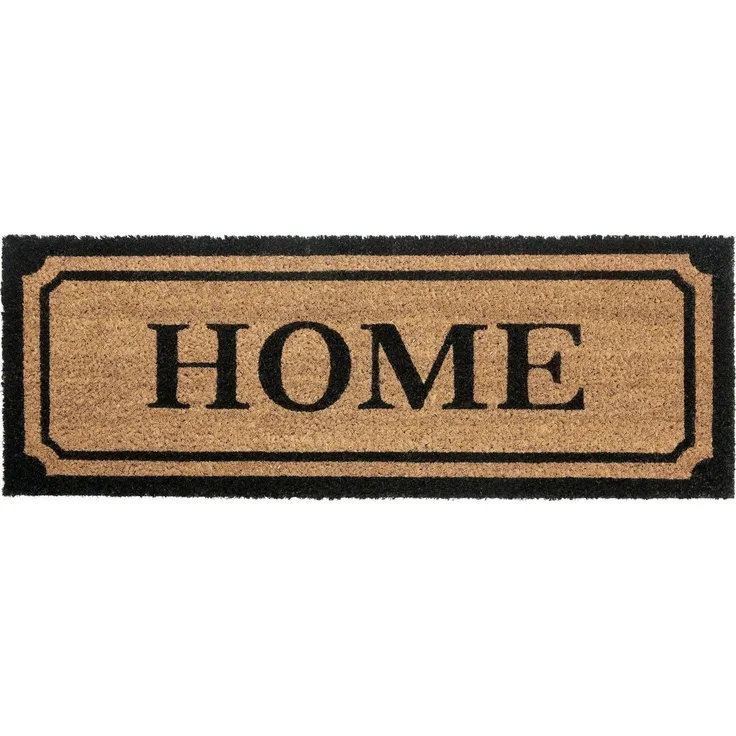 HANSE Home Fußmatte Mix Mats Kokos Wide Home Border, Türmatte, rechteckig, Höhe: 15 mm, Kokos, Schmutzfangmatte, Outdoor, Rutschfest, Innen, Kokosmatte, Flur