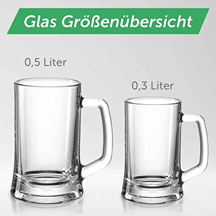 GRAVURZEILE Bierkrug mit Gravur - Bester Papa der Welt - Geschenk für Männer, Glas, ideal als Vatertagsgeschenk - 0,5l Bierglas als Geburtstagsgeschenk – Bild 6