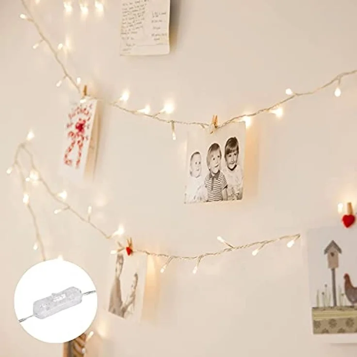 Lights4fun LED-Lichterkette LED Lichterkette 100er warmweiß – Bild 4