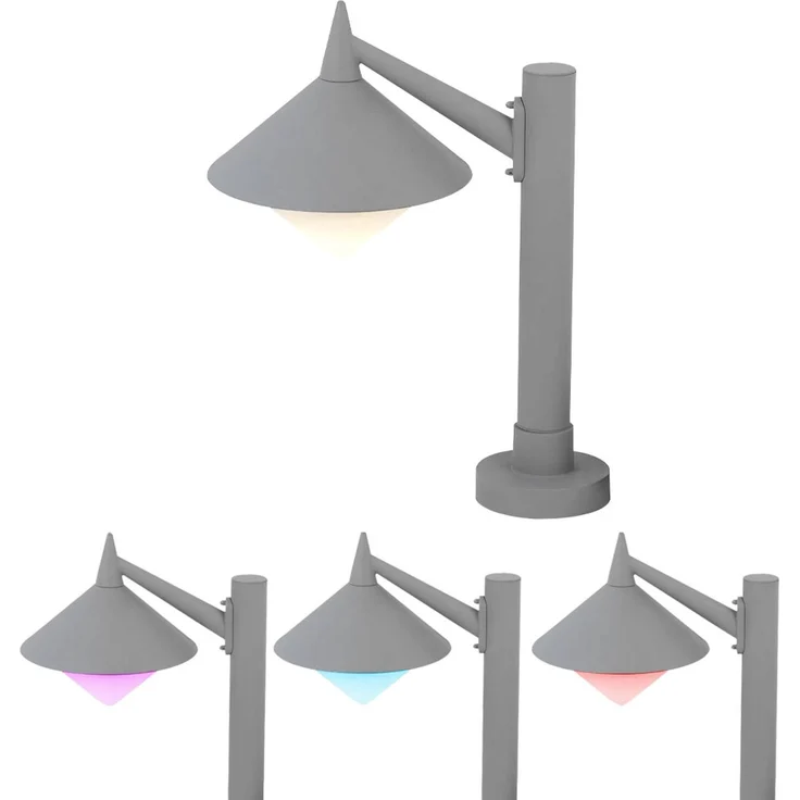 RGB LED Stehleuchte, ALU, grau, H 47 cm – Bild 1