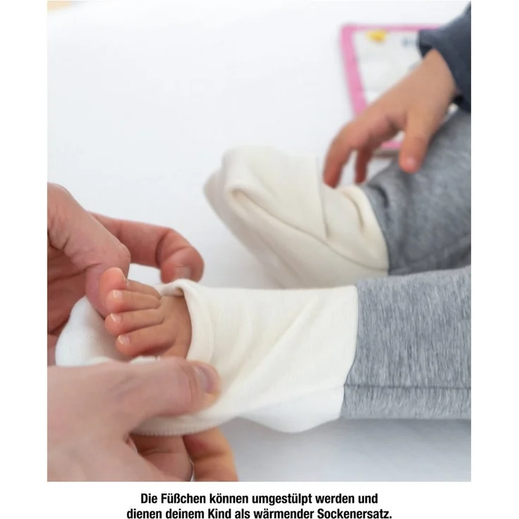 Ehrenkind Babyschlafsack Ganzjahresschlafsack mit Beinen und Wollfüllung, 100% Bio-Baumwolle – Bild 3