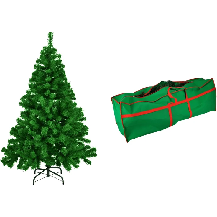 Künstlicher Weihnachtsbaum Christbaum 210 cm Grün mit Tannenbaumhülle