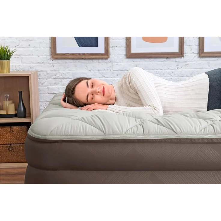 Fortech™ Doppelluftbett mit Reißverschlussbezug & integrierter Elektropumpe 203 x 152 x 51 cm – Bild 10