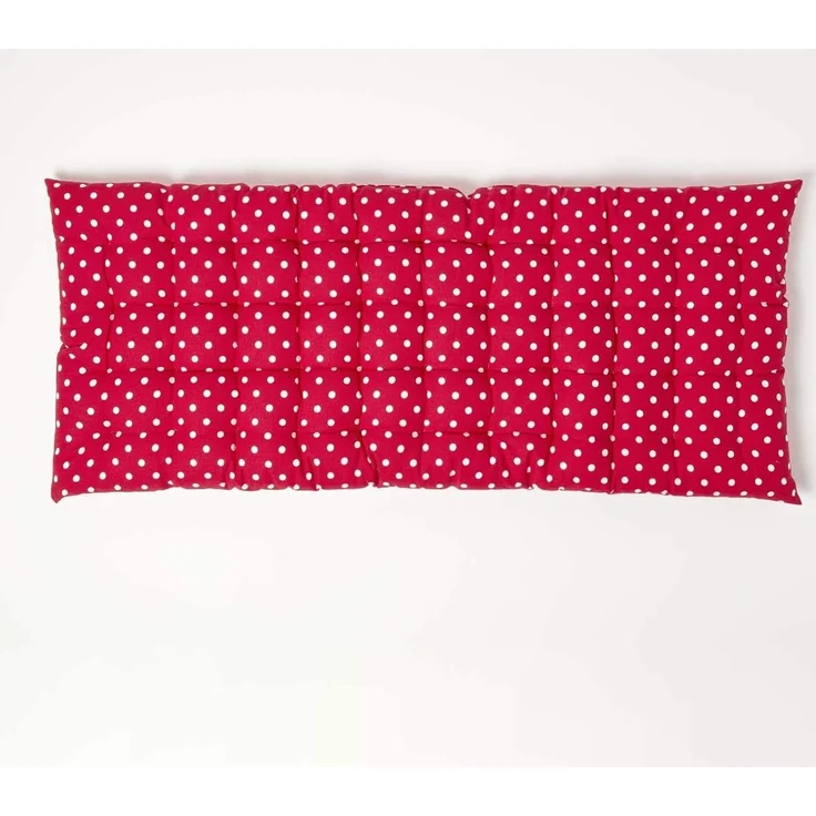 Homescapes Stuhlkissen 2-Sitzer Bankauflage, 100% Baumwolle, rot – Bild 2