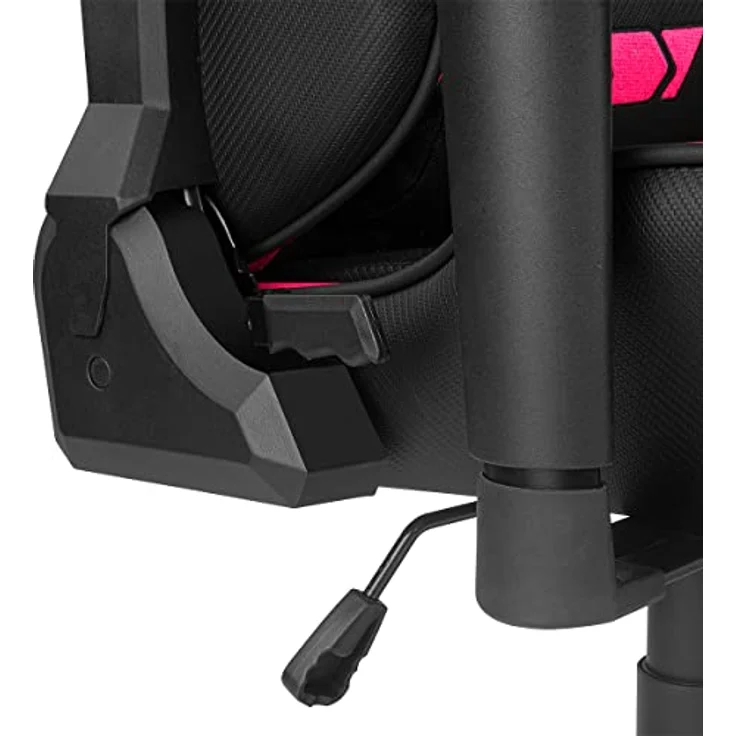 DRIFT GAMING DR350 – Ergonomischer Profi-Gaming-Stuhl mit 4D-Armlehnen, Lenden- und Nackenkissen, 135° neigbar, Leise Rollen, Schwarz-Rosa – Bild 9