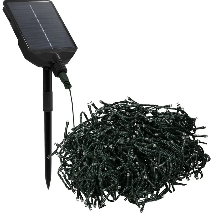 ECD Germany LED-Lichterkette Weihnachtsbeleuchtung Weihnachtslichterkette Christbaumbeleuchtung, Cluster Lichterkette 560 LEDs 11m für Innen & Außen Warmweiß