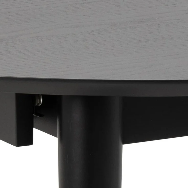 ACTONA GROUP Esstisch Montreux Tisch, Esszimmertisch, schwarz lackiertes Eichenfurnier, Schmetterlingsauszug, Blattablage – Bild 7
