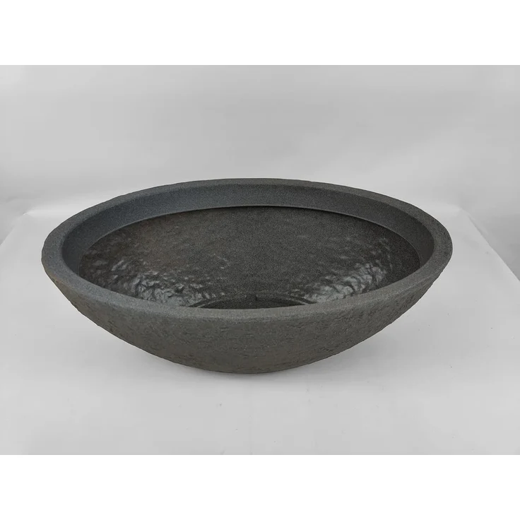 sesua Pflanzschale Pflanzschale oval grau Pflanztopf Steinoptik Kunststoff 60cm (1 St) – Bild 3