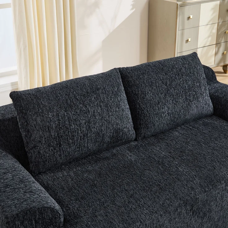 ZUBALIYA SchlafSofa mit Cordbezug, mit Schaumstoffpolsterung, ohne aufwendige Montage, für Wohnzimmer und Apartments – Bild 11