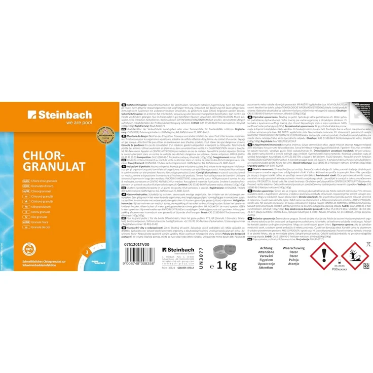 Steinbach | Poolpflege Starter-Set | Chlorgranulat 1 kg + Kristallklar flüssig 1 l | Perfektes Set zur Reinigung und Wartung | Ideal zur Erstdosierung und Schockbehandlung – Bild 4