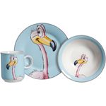 Ritzenhoff & Breker HAPPY ZOO Flamingokind Flo Kindergeschirr Set 3-teilig MOB