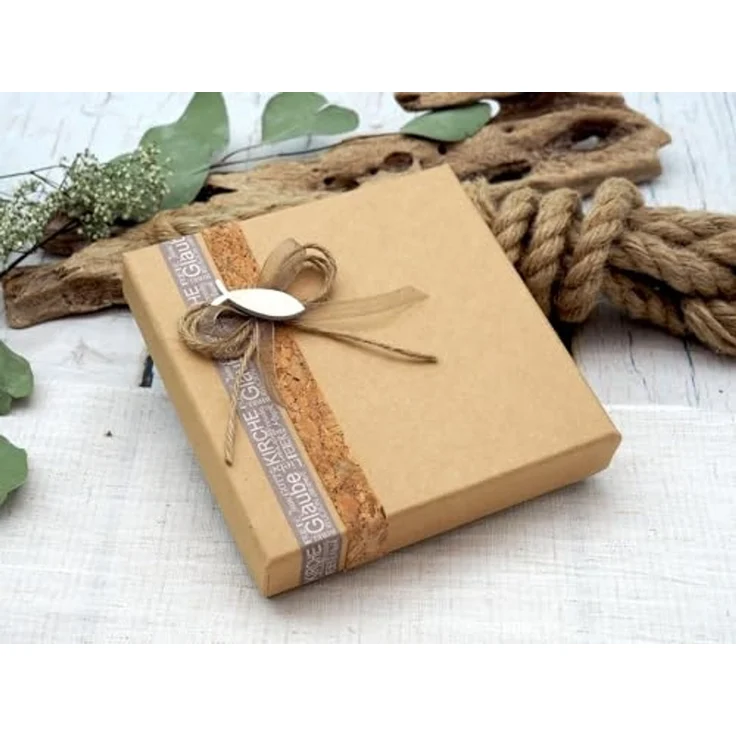 ZauberDeko Geschenkbox Geldgeschenk Verpackung Fisch Natur Taupe Kommunion Konfirmation Braun – Bild 2