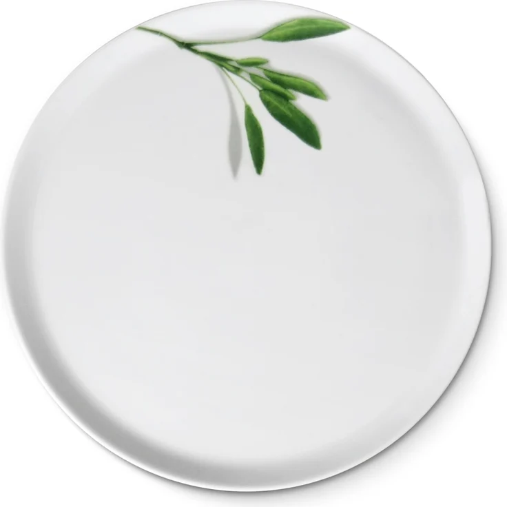 CreaTable - EUROPA KRÄUTER - Pizzateller SALBEI 33 cm aus Porzellan – Bild 1