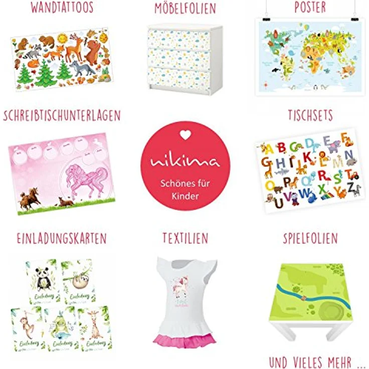 nikima Wandtattoo 163 Wandtattoo Einhorn pink lila Sterne (PVC-Folie), Made in Germany – Bild 7