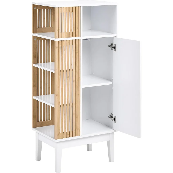 Badezimmerschrank NUBES 52 cm Hellbraun Weiß – Bild 4