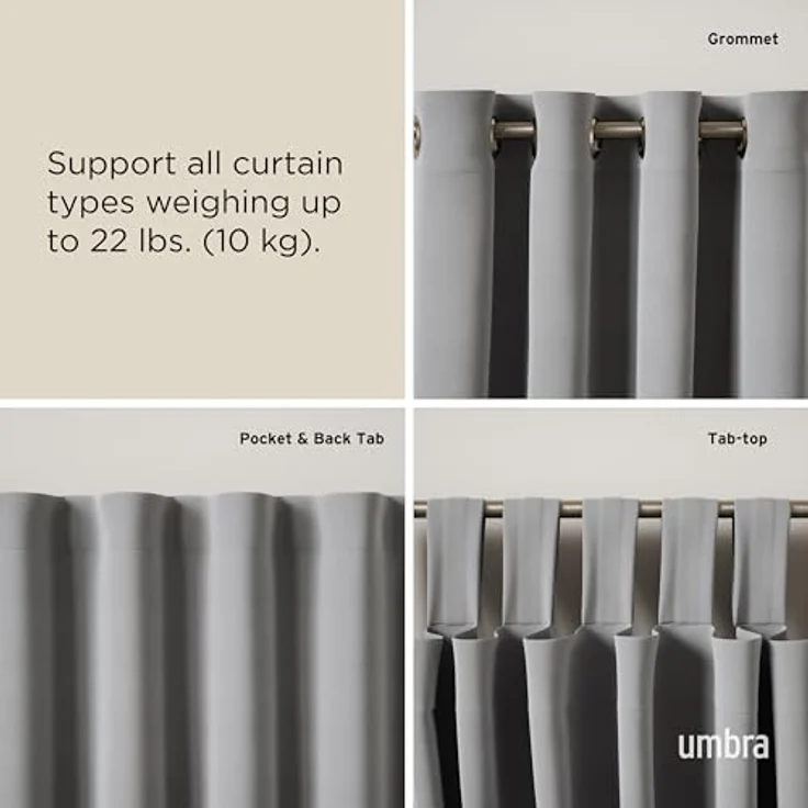 Umbra Vorhangstange Loop Nickel, 107-306 cm, Edelstahl, Kunststoff – Bild 5