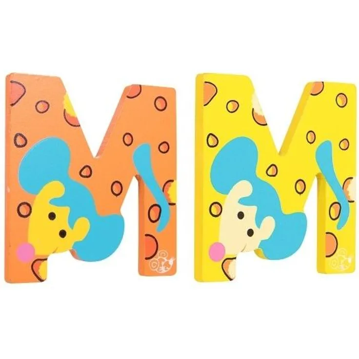 SpielMaus Holzbuchstabe 'M' - 1 Buchstabe, zufällige Auswahl, keine Vorauswahl möglich
