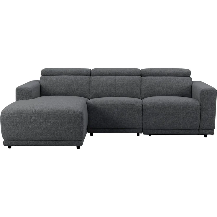 OTTO home Ecksofa LEOON L-Form, 255 cm - elektr. Relaxfunktion, mit USB A/C-Anschluss. Federkern, verstellbaren Kopfstützen, Webstoff – Bild 1